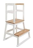 BOMI® Vario Lernturm Kinder Schemel Swubi aus Holz I Lerntower für Kinder ab dem Stehalter | Tower...