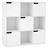 Homfa Bücherregal Raumteiler Raumtrenner Kinderregal Standregal Büroregal Holzregal Schrank...