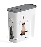 Curver Vorratsdose für Katzen, 6 l, Weiß, 28 x 12 x 28 cm