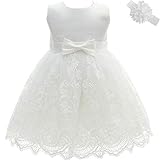 AHAHA Baby Mädchen Prinzessin Kleid Blumenmädchenkleid Taufkleid Festlich Kleid Hochzeit...