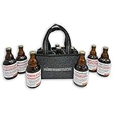 QUATSCHmanufaktur Männerhandtasche/gefüllt mit 6 Bierflaschen/witzige...