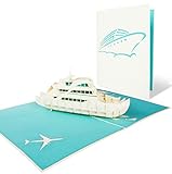 PaperCrush® Pop-Up Karte Urlaub Luxusyacht - 3D Urlaubskarte mit Yacht für diverse Anlässe...