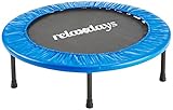 Relaxdays Fitness Trampolin, 91 cm Durchmesser, Indoortrampolin, belastbar bis 100 kg, Fitness und...