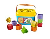 Fisher-Price FFC84 - Babys Erste Bausteine Baby Spielzeug Formensortierspiel mit Spielwürfeln und...