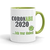 True Statements Tasse Coronabi 2020 ich war dabei - schöne Tasse als Geschenk zum Abitur, innen...