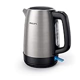 Philips HD9350/90 Wasserkocher (2200 Watt, 1.7 Liter, Edelstahl) [Energieklasse A+++]