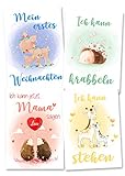 JoliCoon 40 Baby Meilensteinkarten, Milestone Baby Cards mit Tiermotiven