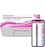 Femometer 20 Ovulationstest 25 miu/ml optimaler Sensitivität, Genaue Ergebnisse mit smarter App...