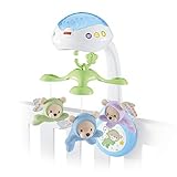 Fisher-Price CDN41 - 3 in 1 Traumbärchen Baby Mobile mit Spieluhr, Nachtlicht, White Noise und...