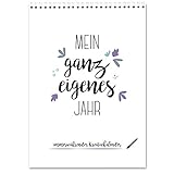 Bastelkalender zum Selbstgestalten im A4 Format'Floral II' - ohne Jahr - immerwährender Kalender -...