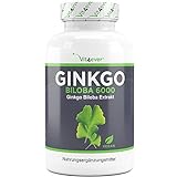 Ginkgo Biloba 6000 mg - 365 Tabletten - Premium: Mit Flavonglykoside + Ginkgolid-Terpenlactone &...