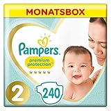 Pampers Premium Protection Windeln, Gr. 2, 4kg-8kg, Monatsbox (1 x 240 Windeln)