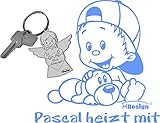 Babyaufkleber Kinderaufkleber mit eigenem Spruch Wunschtext GM-80
