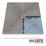 Duschelement MINERAL PLUS Duschboard befliesbar 90x120 cm Ablauf WAAGERECHT - EPS Bodenelement...