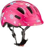 Abus Mädchen Smiley 2.0 Fahrradhelm, pink Butterfly, 50-55 cm