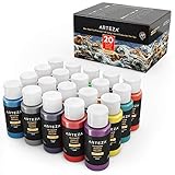 Arteza Outdoor Acrylfarbe, Set mit 20 Farben/Tuben (59 ml) mit Box, reichhaltige Pigmente,...