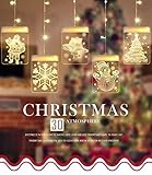 Lypumso LED USB Lichtervorhang,LED Lichterkette 5 Lichter mit Weihnachtsmotiven, Innen- und...