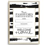 Tales by Jen Kunstdruck, Sprüche Poster: Welcome Home - Wifi Password | Stilvolles Premium Poster...