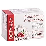 CRANBERRY + D-MANNOSE, Tabletten für Harnwege und Blase, enthält Vitamin C und D, Kürbissamen-...