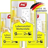 PIC Lebensmittel-Mottenfalle - Dreierpack = 6 Stück - Mittel zur Bekämpfung und Schutz vor Motten...