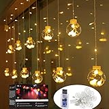 Lichtervorhang, LED Lichterkette mit Fernbedienung, Usb Lichterkette, Weihnacht und...