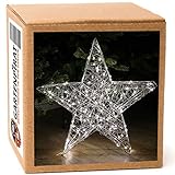 Weihnachtsstern 28 cm 60 LED Draht-Stern Weihnachten blinkend