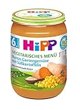 HiPP Buntes Gartengemüse mit Süßkartoffeln, 6er Pack (6 x 190 g)