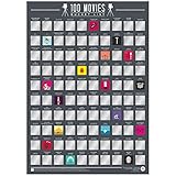 Gift Republic 100 Filme – abkratzen Eimer Liste Poster, schwarz
