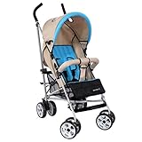 Zekiwa Sitz-/Liegebuggy'MONSUN' mit Verdeck und Schutzbügel, Design: Beige/Türkis
