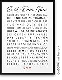 Es ist Dein Leben ABOUKI® Kunstdruck [ideales Geschenk] - moderne Deko - Design Poster hochwertiges...