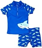 Playshoes Jungen UV-Schutz Bade-Set Hai Badeshorts, Blau (original), 86/92