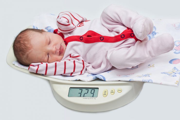 Das Gewicht beim Baby