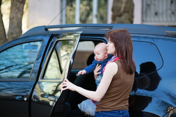 Autoaufkleber mit Baby-Spruch